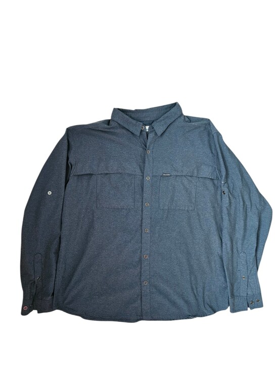 Columbia Other - COLUMBIA Silver Ridge Vented Long Sleeve Slate Blue Outdoor Shirt | SZ XXL